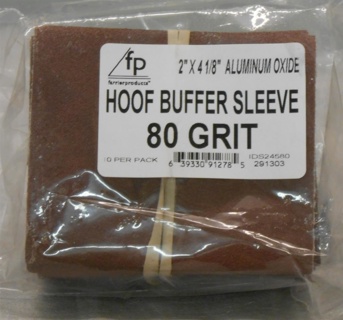 Hoof Buffer Fine 80 Grit Sanding Sleeve x 10pcs